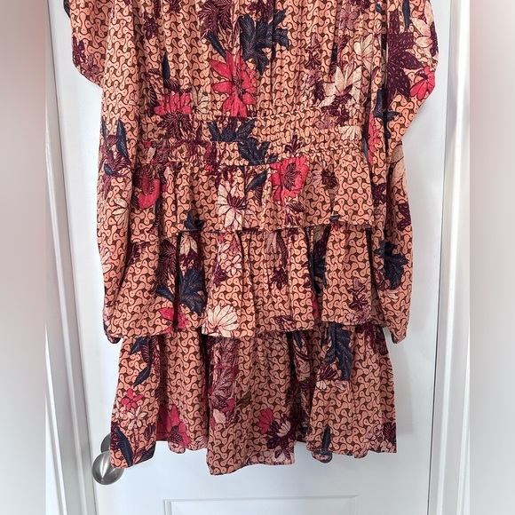 Ulla Johnson Oni Silk Mini Dress in Garden Rose Floral Ruffled Size 10 - Picture 16 of 16